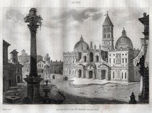 Basilica di Santa Maria Maggiore - Roma - Incisione da 