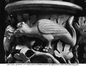 Basilisco, capitello dalla Cattedrale di Notre Dame a Reims