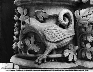 Basilisco, capitello dalla Cattedrale di Notre Dame a Reims
