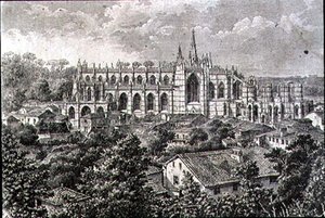 Monastero di Batalha negli anni 1860 (incisione)