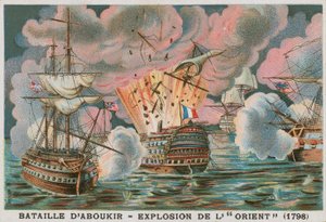 Battaglia della Baia di Aboukir, 1798 da French School