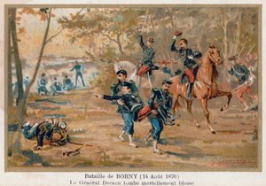 La battaglia di Borny-Colombey, dove il generale Decaen fu mortalmente ferito da French School