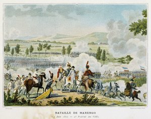 Battaglia di Marengo (Piemonte - Italia) il 14 giugno 1800, durante la quale Bonaparte vinse sugli austriaci da French School