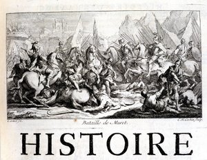 Battaglia di Muret il 12 settembre 1213 - in "Histoire générale de Languedoc" di Joseph Vaissete, Parigi da French School