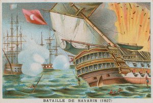 Battaglia di Navarino, 1827 da French School