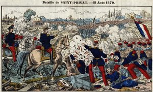 Battaglia di Saint-Privat il 18 agosto da French School