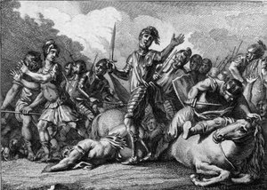 Battaglia di Tolbiac, 496: Clodoveo I (466-511), Re dei Franchi, chiede l