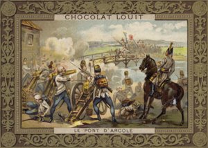 Battaglia del Ponte di Arcole, Italia, 1796 da French School