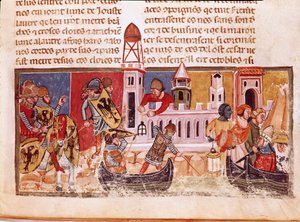 Battaglia sulle mura di Gerusalemme, illustrazione da 