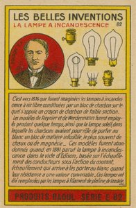 Carta delle belle invenzioni, lampadine da French School