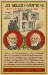 Carta delle belle invenzioni, refrigerazione da French School