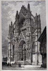 Cattedrale di Beauvais - incisione da French School