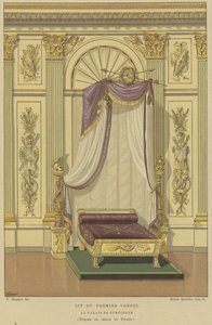 Letto di Napoleone Bonaparte quando Primo Console, Palazzo di Compiègne, Francia da French School