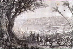 Beirut negli anni 1860 (incisione) da French School
