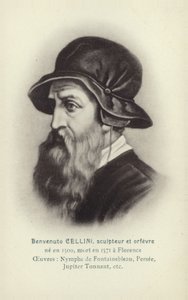 Benvenuto Cellini, scultore e orafo italiano (litografia)