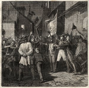 Cospirazione di Berton 1822 - Il generale Jean Baptiste Breton (Jean-Baptiste) detto Berton (1769-1822) stabilì un governo provvisorio a Thouars nel 1822 da French School