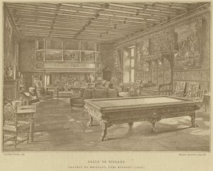 Sala da biliardo, Castello di Meillant, vicino a Bourges, Francia da French School