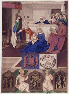 Nascita di San Giovanni Battista (interno), da dipinto Francia XV secolo da French School