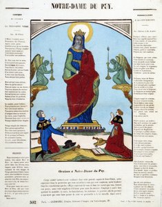 Vergine Nera: Orazione in Notre-Dame du Puy - immagine di Epinal, n.d.