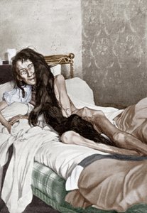 Blanche Monnier in ospedale, Poitiers, giugno 1901 (stampa) da French School