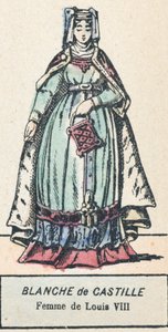 Bianca di Castiglia, moglie di Luigi VIII da French School