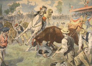 Incidente sanguinoso ad Arles, illustrazione da Le Petit Journal: Supplement illustre, 1898 da French School