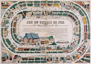Tavola per un gioco ferroviario, 1850 da French School