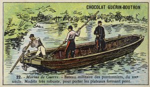 Barca dei costruttori di ponti militari francesi da French School