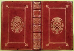 Copertina di libro degli Annali di Tacito con lo stemma di Armand-Jean du Plessis, Cardinale Richelieu (1585-1642) da French School