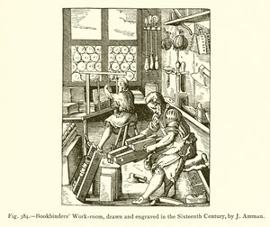 Sala di lavoro dei rilegatori da French School