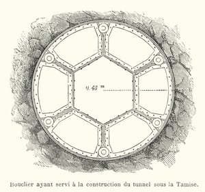 Scudo usato per la costruzione del tunnel sotto il Tamigi da French School