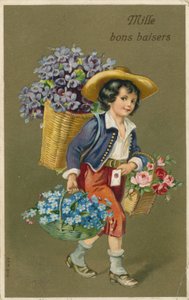 Ragazzo che porta fiori da French School