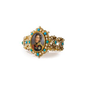 Braccialetto contenente un miniatura di Luigi Filippo I, Re dei Francesi