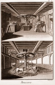Birreria - "La Grande Encyclopedie, ou Dictionnaire Raisonne des Sciences, des Arts et des Metiers" (Enciclopedia o Dizionario delle Scienze, Arti e Professioni) di Denis Diderot (1713-1784) e Jean d