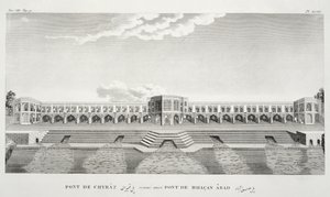Ponte di Shiraz, Isfahan, da Voyages du Chevalier Chardin en Perse, et autres Lieux d