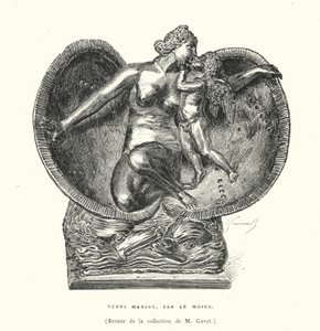 Bronzo che raffigura la nascita di Venere, di Le Mosca (incisione) da French School