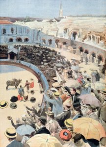 Corrida a Nîmes, illustrazione da Le Petit Journal, 1894 da French School