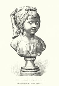 Busto di una giovane ragazza, dello scultore francese Jean-Antoine Houdon, fine XVIII o inizio XIX secolo