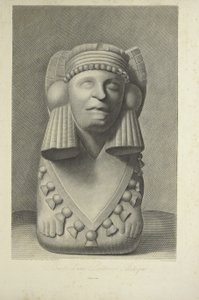 Busto di una sacerdotessa azteca, illustrazione da 