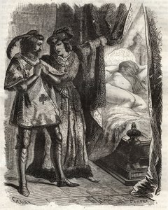 Sollevando una porta, mostrò al marito la propria moglie sdraiata nuda. Luigi I di Valois, duca d