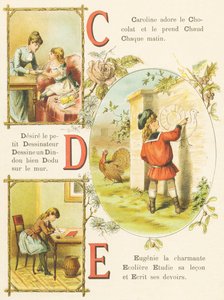 C D E: cioccolato, disegnatore, tacchino da French School