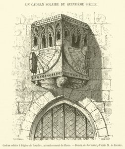 Meridiana alla chiesa di Rouelles, arrondissement di Le Havre da French School