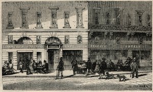 Café de la Régence de la Place du Palais-Royal a Parigi nel XIX secolo - Incisione in "Tableau-de-Paris" di Edmond Texier 1852