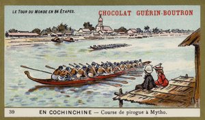 Gara di canoe a Mytho, Cocincina da French School