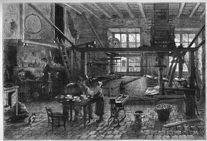 Officina di Canut. Interno di un