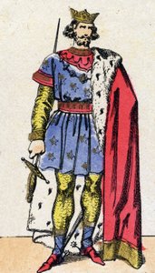 Dinastia capetingia: Ritratto di Luigi VIII detto il Leone, re dei Franchi dal 1223 al 1226. Immagine di Epinal della fine del XIX secolo. Collezione privata.