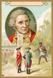 Capitano James Cook, esploratore inglese da French School