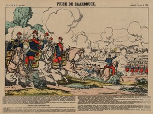 Cattura di Saarbrucken da parte dei francesi, Guerra Franco-Prussiana, 2 agosto 1870 da French School