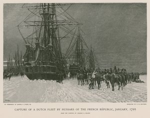 Cattura di una flotta olandese da parte degli ussari della Repubblica Francese