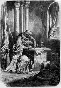 Cardinale amante di Papessa Giovanna. Incisione in 